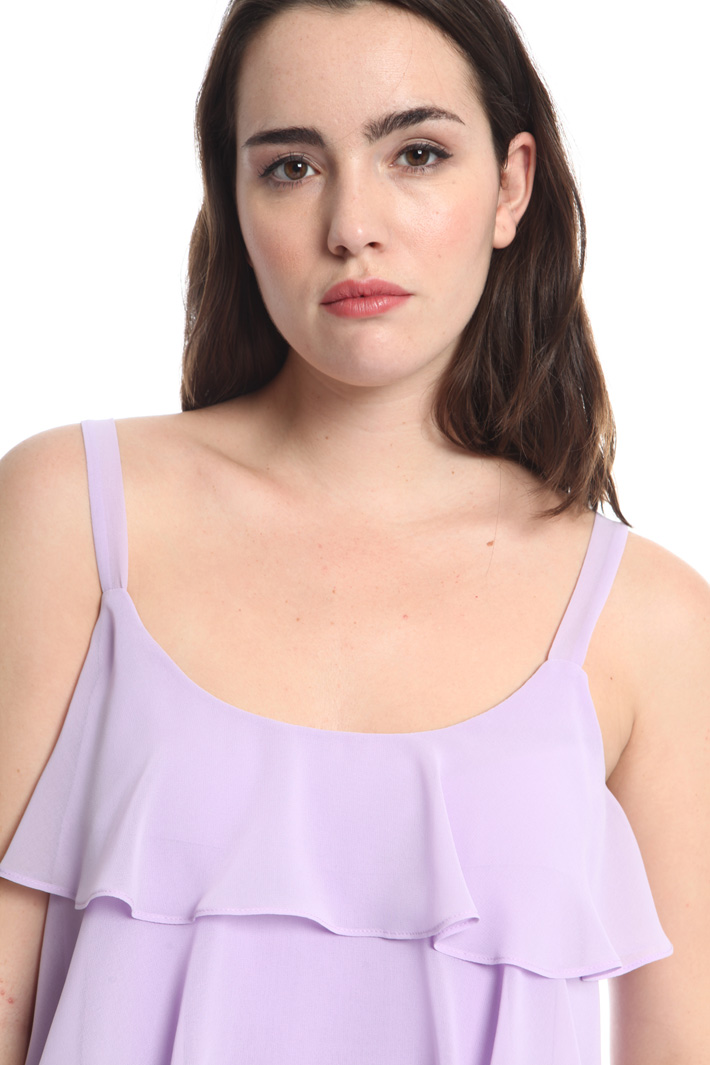 Top in georgette a balze Fashion Market Top in georgette a balze Fashion Market