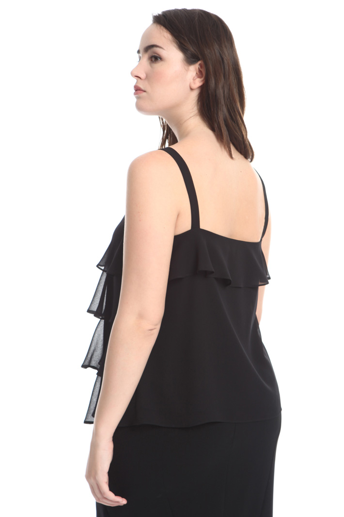 Top in georgette a balze Fashion Market Top in georgette a balze Fashion Market