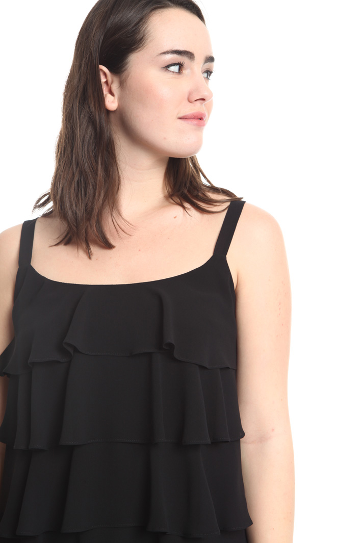 Top in georgette a balze Fashion Market Top in georgette a balze Fashion Market