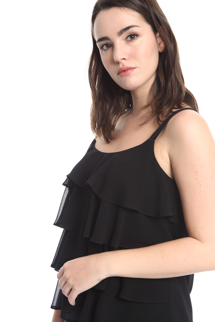 Top in georgette a balze Fashion Market Top in georgette a balze Fashion Market