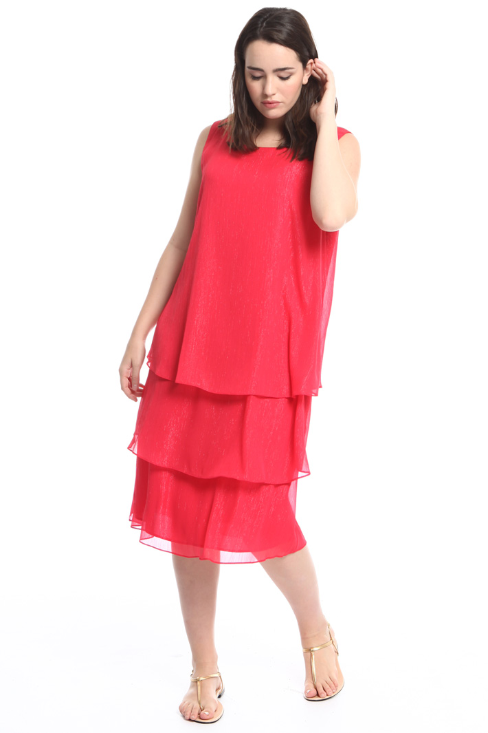 Abito con balze in creponne Fashion Market Abito con balze in creponne Fashion Market