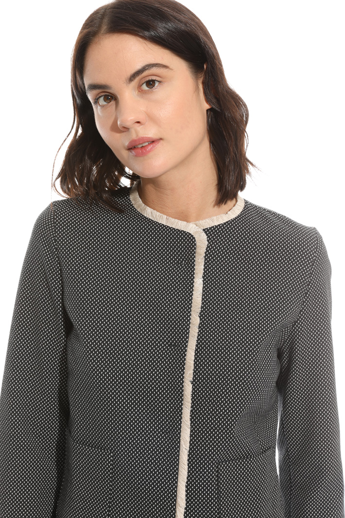 Giacca jacquard con frange Fashion Market Giacca jacquard con frange Fashion Market