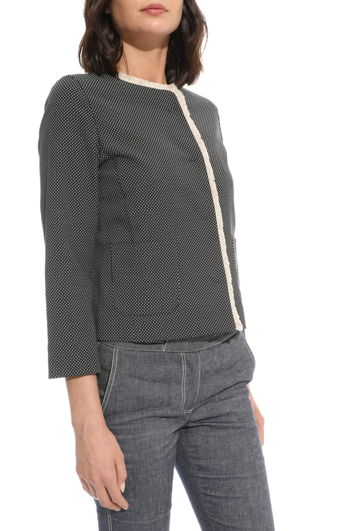 Giacca jacquard con frange Fashion Market Giacca jacquard con frange Fashion Market