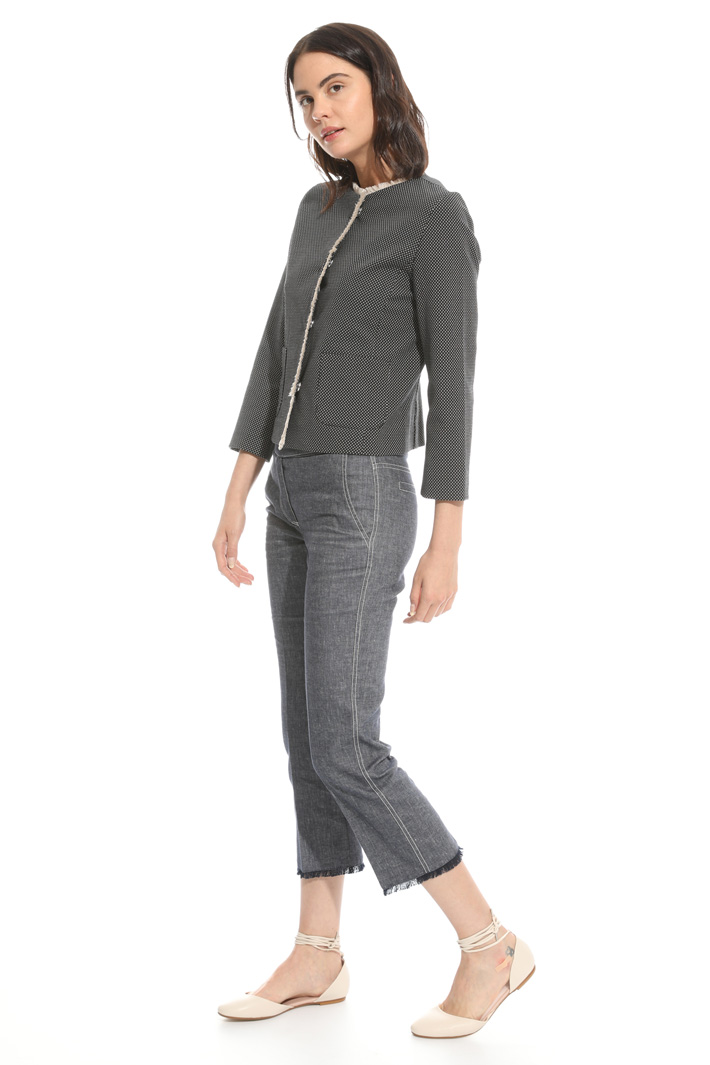 Giacca jacquard con frange Fashion Market Giacca jacquard con frange Fashion Market