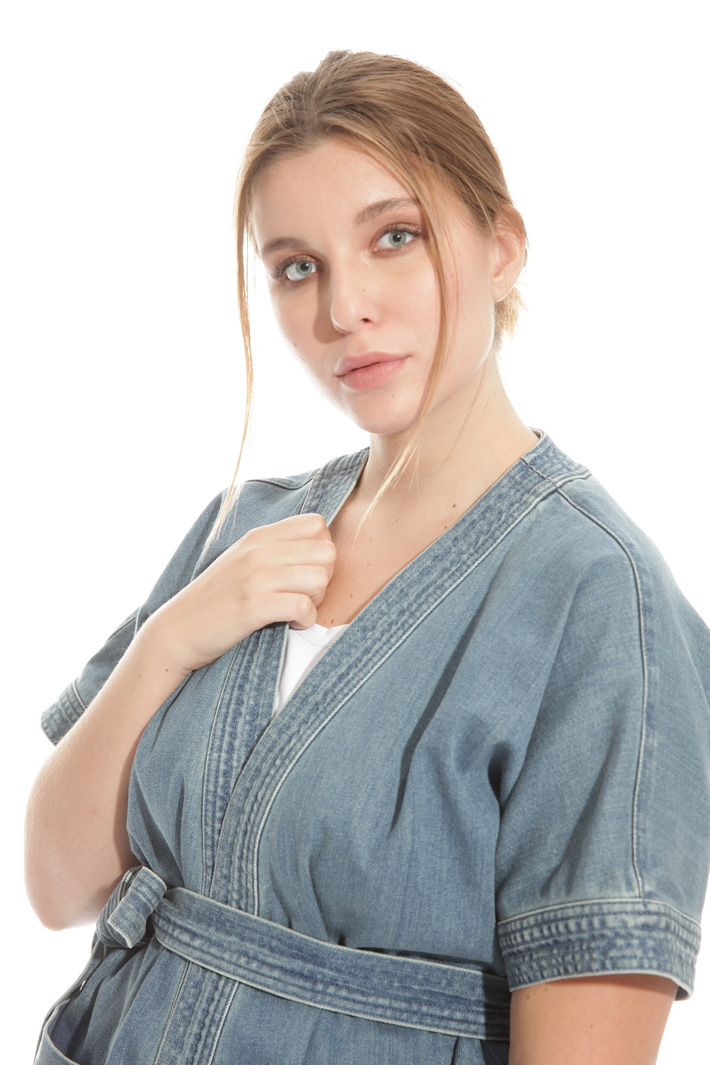 Giacca kimono in denim stretch Fashion Market Giacca kimono in denim stretch Fashion Market