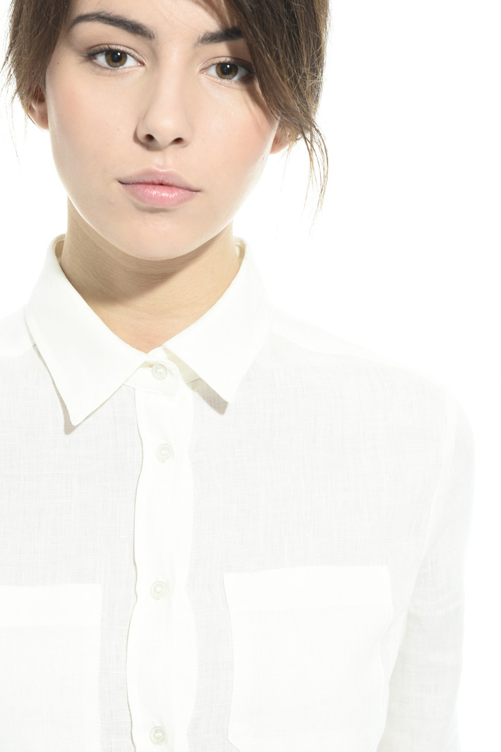 Camicia in lino con taschini Fashion Market Camicia in lino con taschini Fashion Market