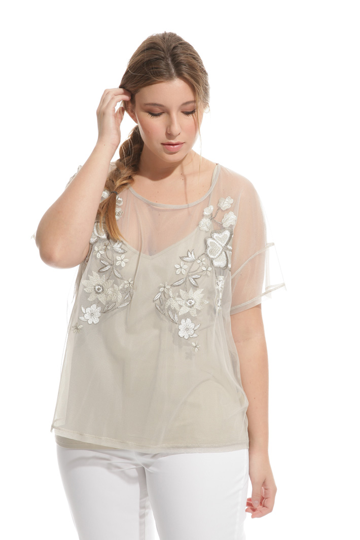 Casacca in tulle ricamato Fashion Market Casacca in tulle ricamato Fashion Market