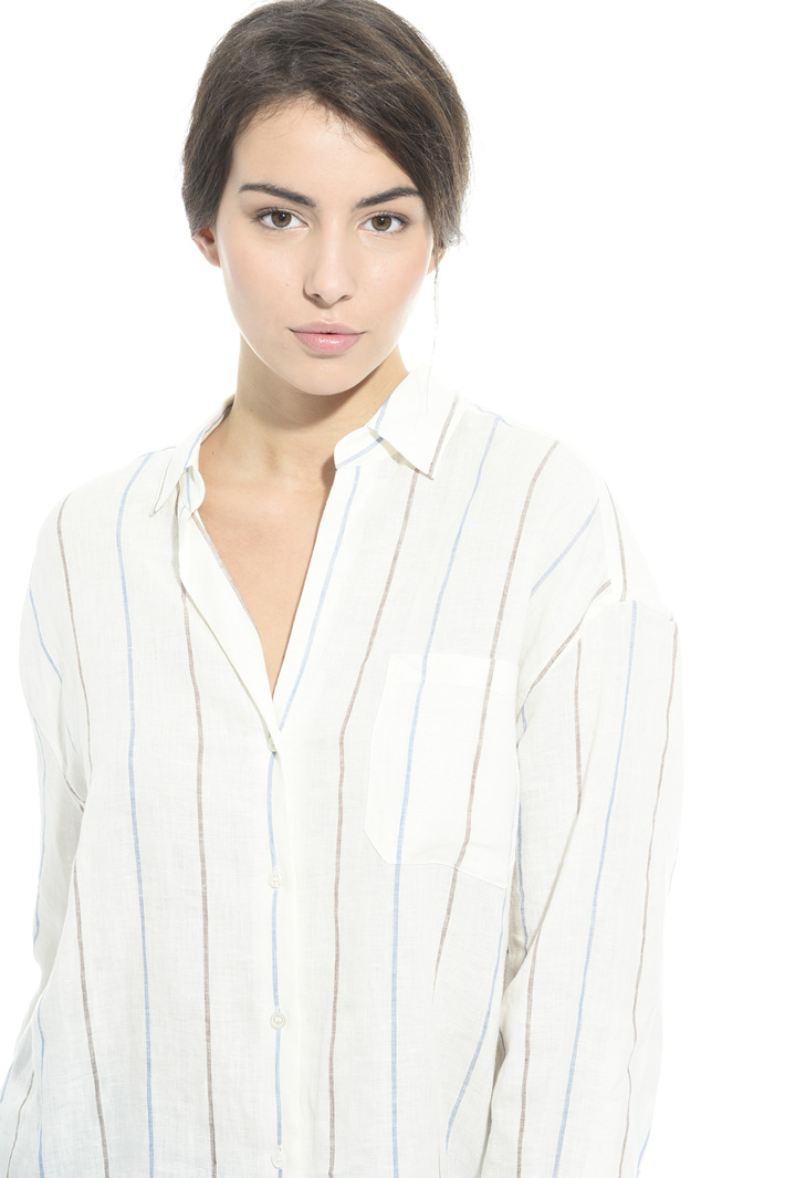 Camicia in lino tinto in filo Fashion Market Camicia in lino tinto in filo Fashion Market