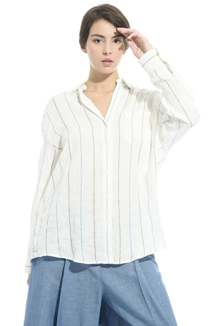 Camicia in lino tinto in filo Fashion Market Camicia in lino tinto in filo Fashion Market