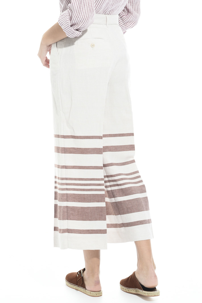 Pantalone in lino con righe Fashion Market Pantalone in lino con righe Fashion Market