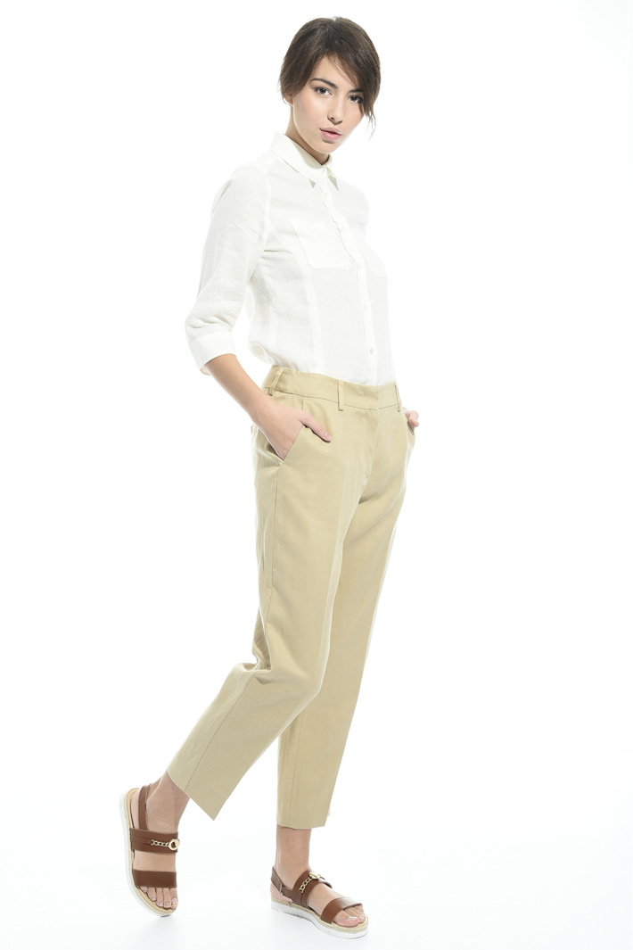 Pantalone in tela di lino Fashion Market Pantalone in tela di lino Fashion Market