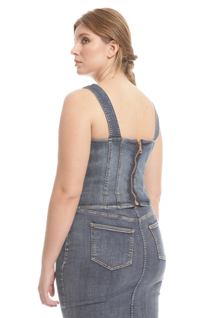 Top corto in denim Fashion Market Top corto in denim Fashion Market