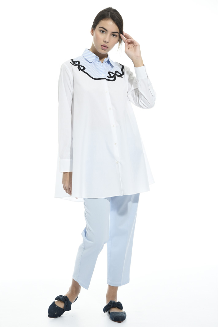 Camicia over con ricamo Fashion Market Camicia over con ricamo Fashion Market