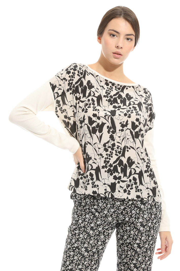 Maglia in mix di materiali Fashion Market Maglia in mix di materiali Fashion Market