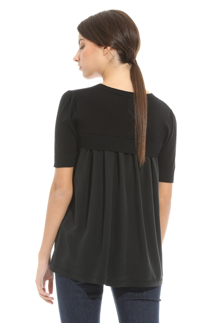 Maglia con pannello in seta Fashion Market Maglia con pannello in seta Fashion Market