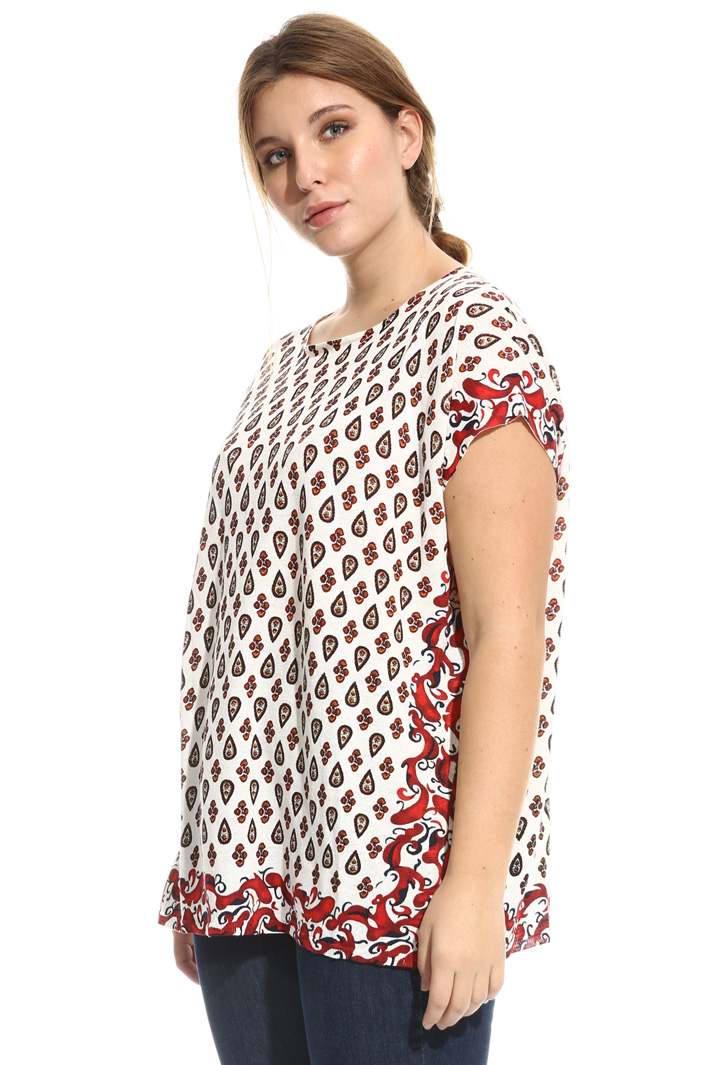 Casacca in puro lino stampato Fashion Market Casacca in puro lino stampato Fashion Market