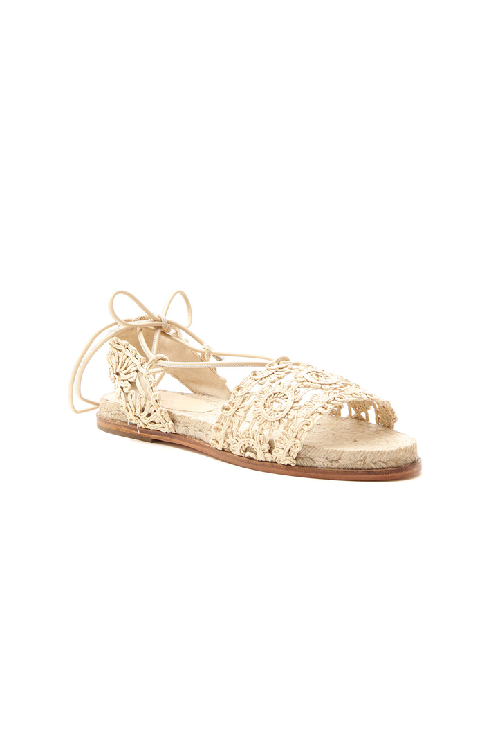 Sandalo flat effetto crochet Fashion Market Sandalo flat effetto crochet Fashion Market