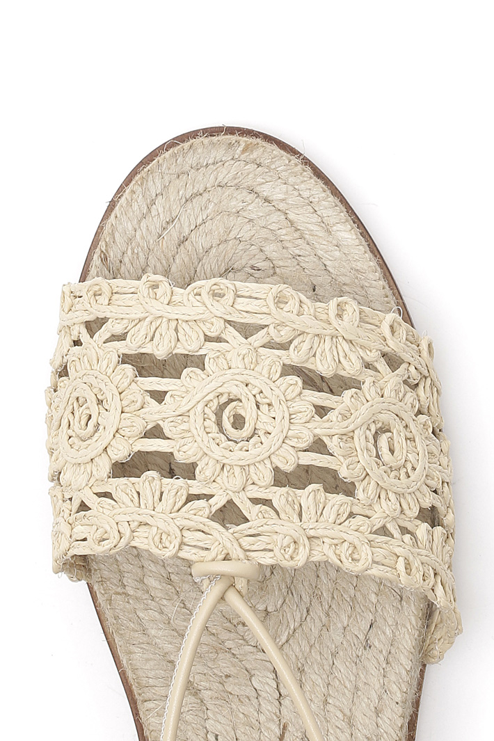 Sandalo flat effetto crochet Fashion Market Sandalo flat effetto crochet Fashion Market