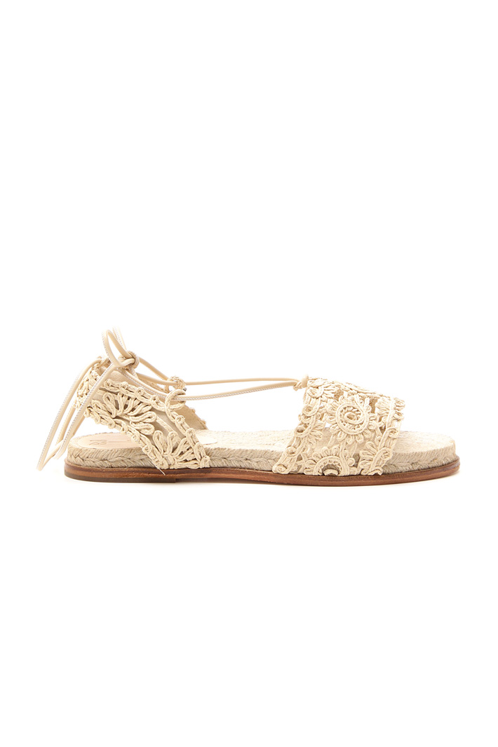 Sandalo flat effetto crochet Fashion Market Sandalo flat effetto crochet Fashion Market