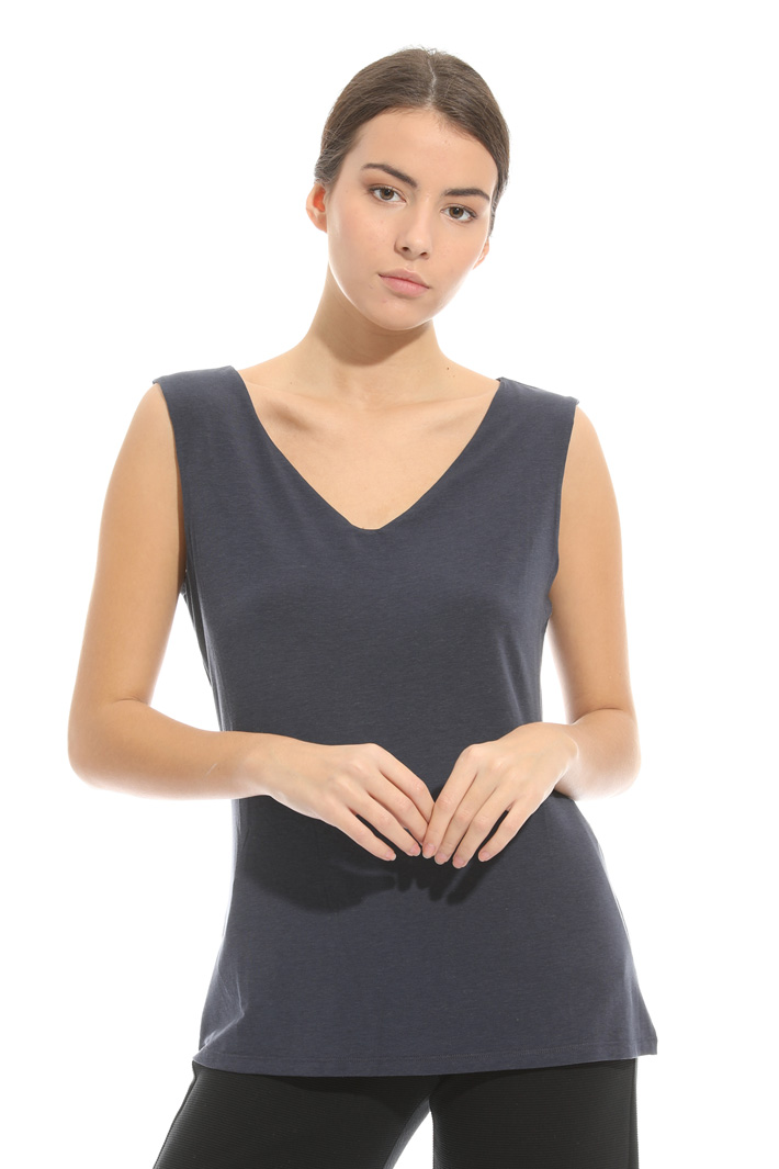 Top in jersey con scollo a V Fashion Market Top in jersey con scollo a V Fashion Market