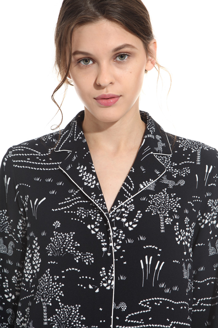 Camicia in sablé stampato Fashion Market Camicia in sablé stampato Fashion Market