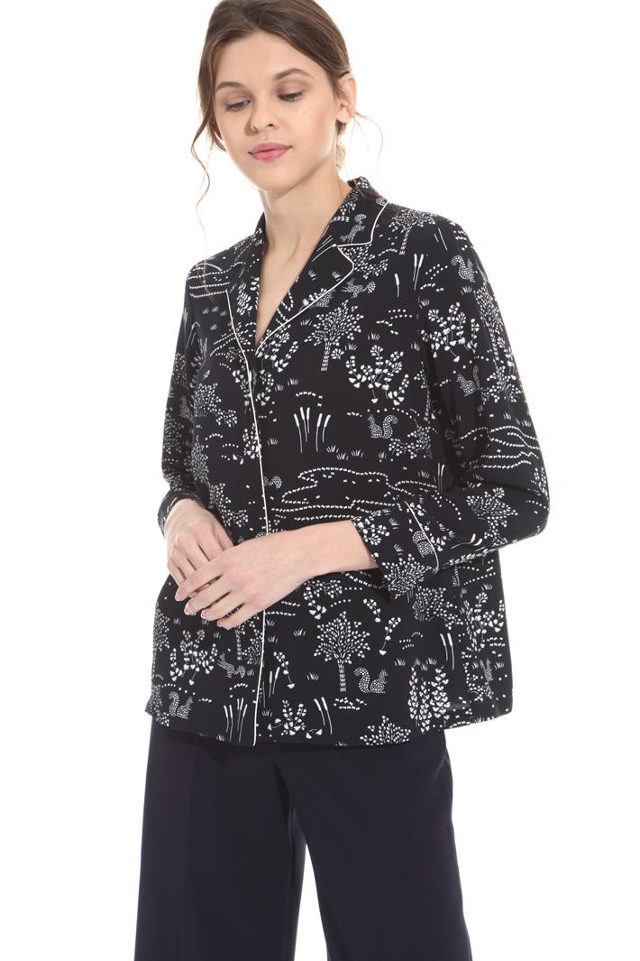 Camicia in sablé stampato Fashion Market Camicia in sablé stampato Fashion Market