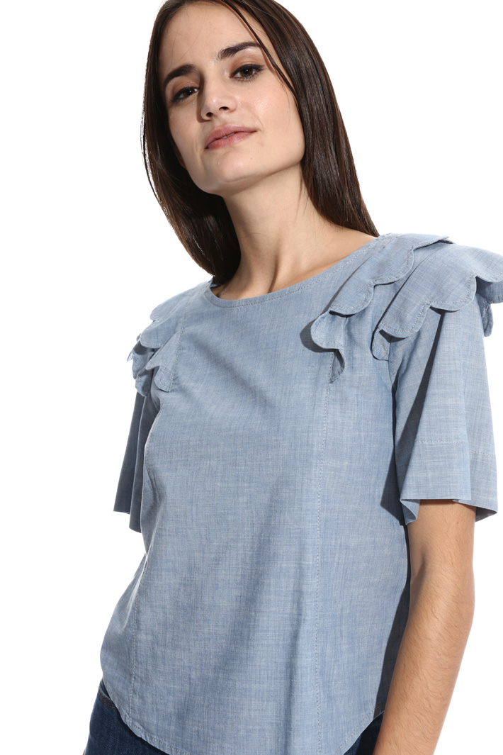 Casacca in chambray di cotone Fashion Market Casacca in chambray di cotone Fashion Market