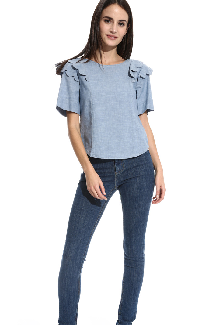 Casacca in chambray di cotone Fashion Market Casacca in chambray di cotone Fashion Market