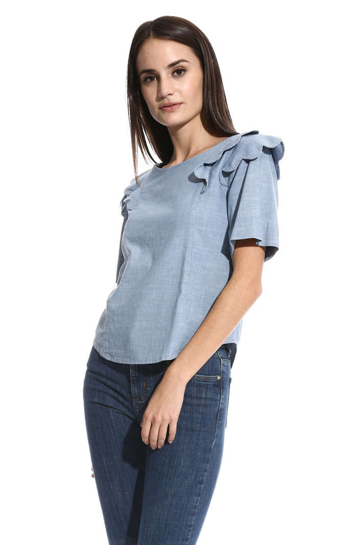 Casacca in chambray di cotone Fashion Market Casacca in chambray di cotone Fashion Market