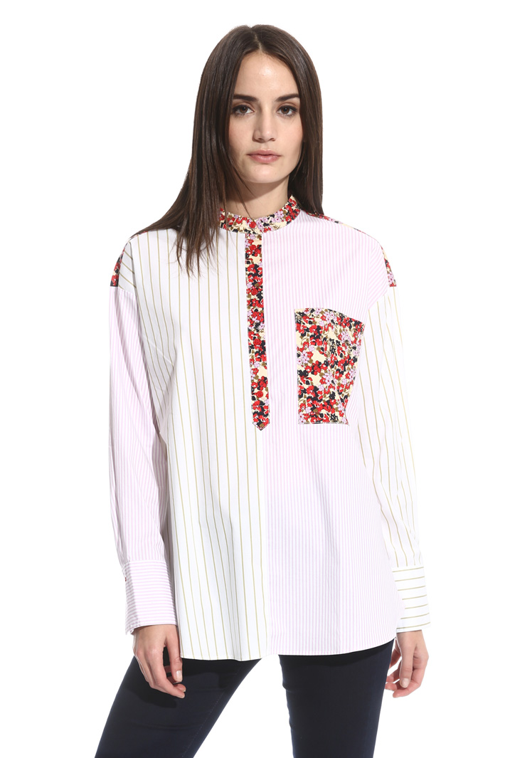 Blusa con mix fantasie Fashion Market Blusa con mix fantasie Fashion Market