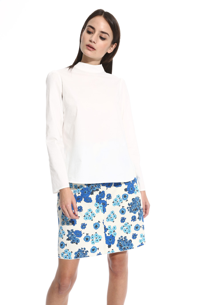 Blusa in popeline e jersey Fashion Market Blusa in popeline e jersey Fashion Market
