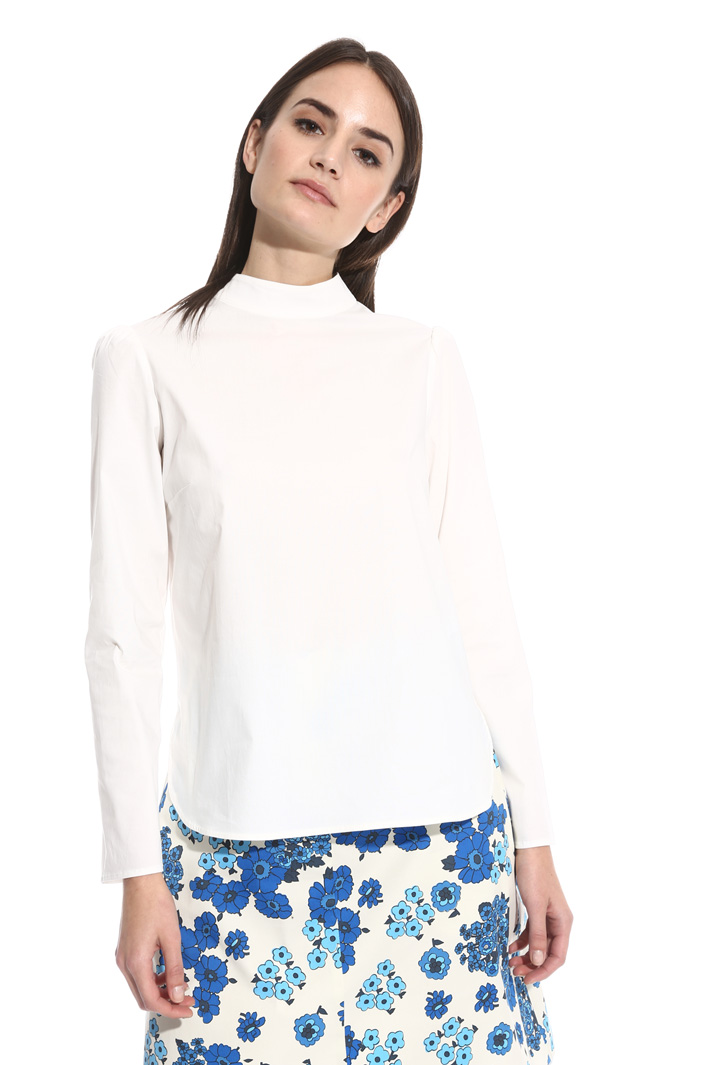 Blusa in popeline e jersey Fashion Market Blusa in popeline e jersey Fashion Market