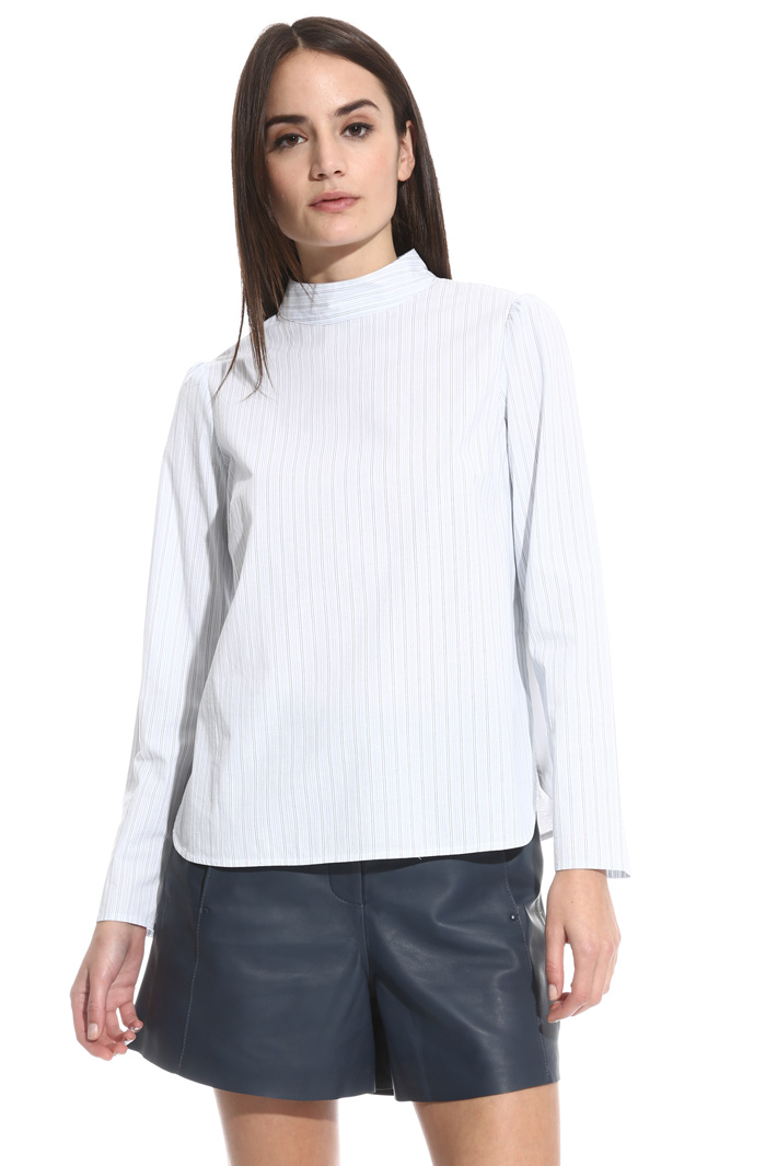 Blusa in popeline e jersey Fashion Market Blusa in popeline e jersey Fashion Market