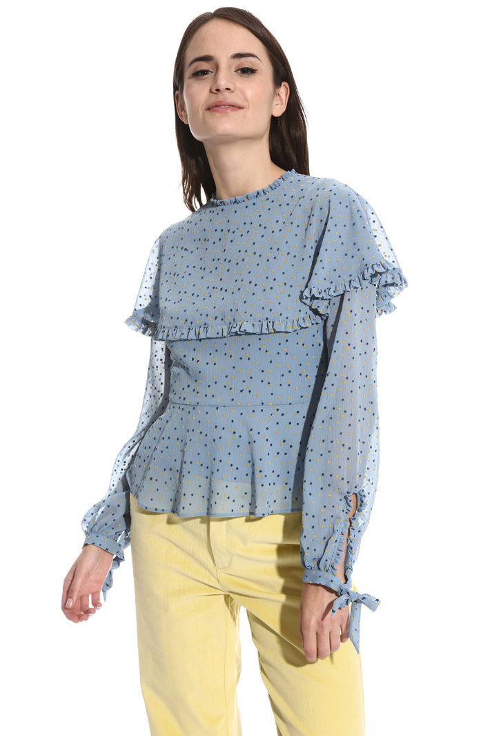 Blusa con stampa flock Fashion Market Blusa con stampa flock Fashion Market