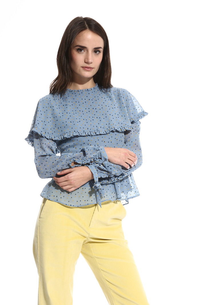 Blusa con stampa flock Fashion Market Blusa con stampa flock Fashion Market