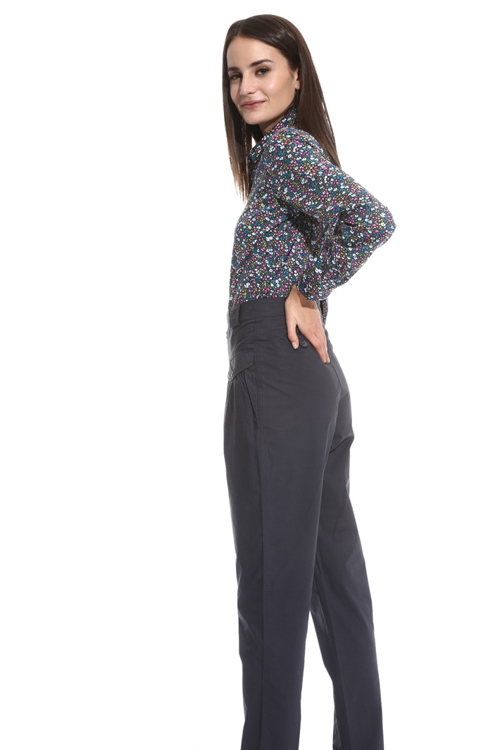 Pantalone carrot in popeline Fashion Market Pantalone carrot in popeline Fashion Market