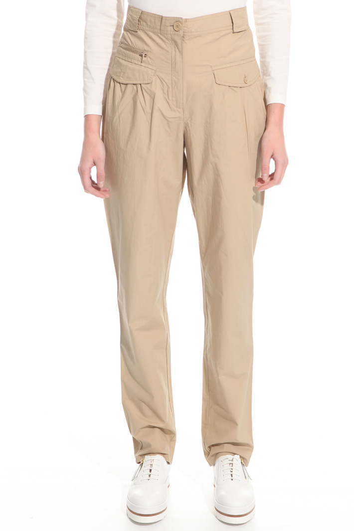Pantalone carrot in popeline Fashion Market Pantalone carrot in popeline Fashion Market
