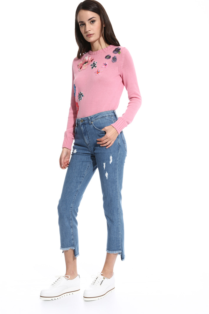 Jeans con fondo sfrangiato Fashion Market Jeans con fondo sfrangiato Fashion Market