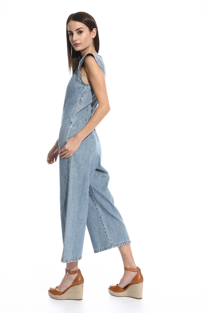 Tuta cropped in denim Fashion Market Tuta cropped in denim Fashion Market