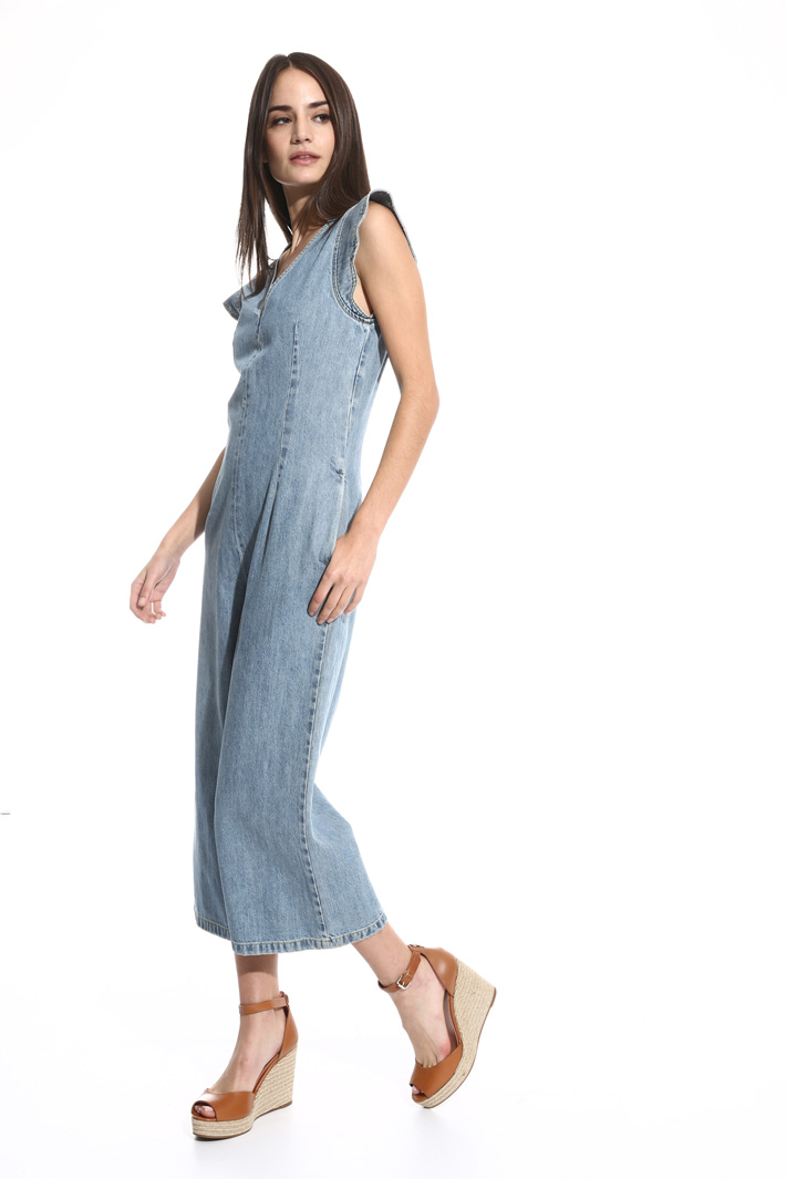 Tuta cropped in denim Fashion Market Tuta cropped in denim Fashion Market