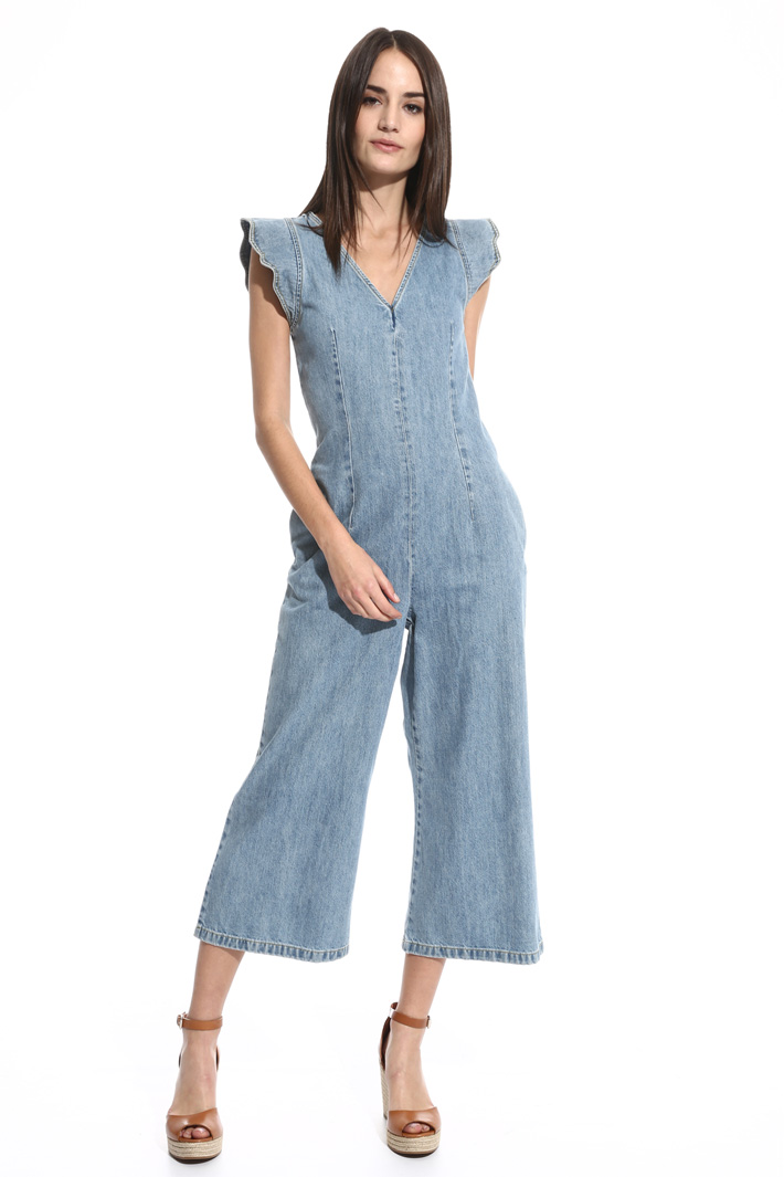 Tuta cropped in denim Fashion Market Tuta cropped in denim Fashion Market