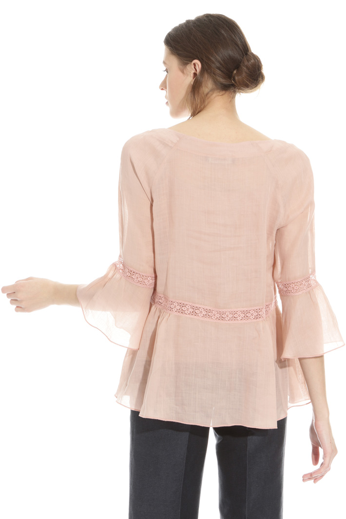 Casacca in ramié con pizzo Fashion Market Casacca in ramié con pizzo Fashion Market