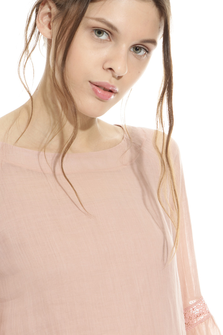 Casacca in ramié con pizzo Fashion Market Casacca in ramié con pizzo Fashion Market