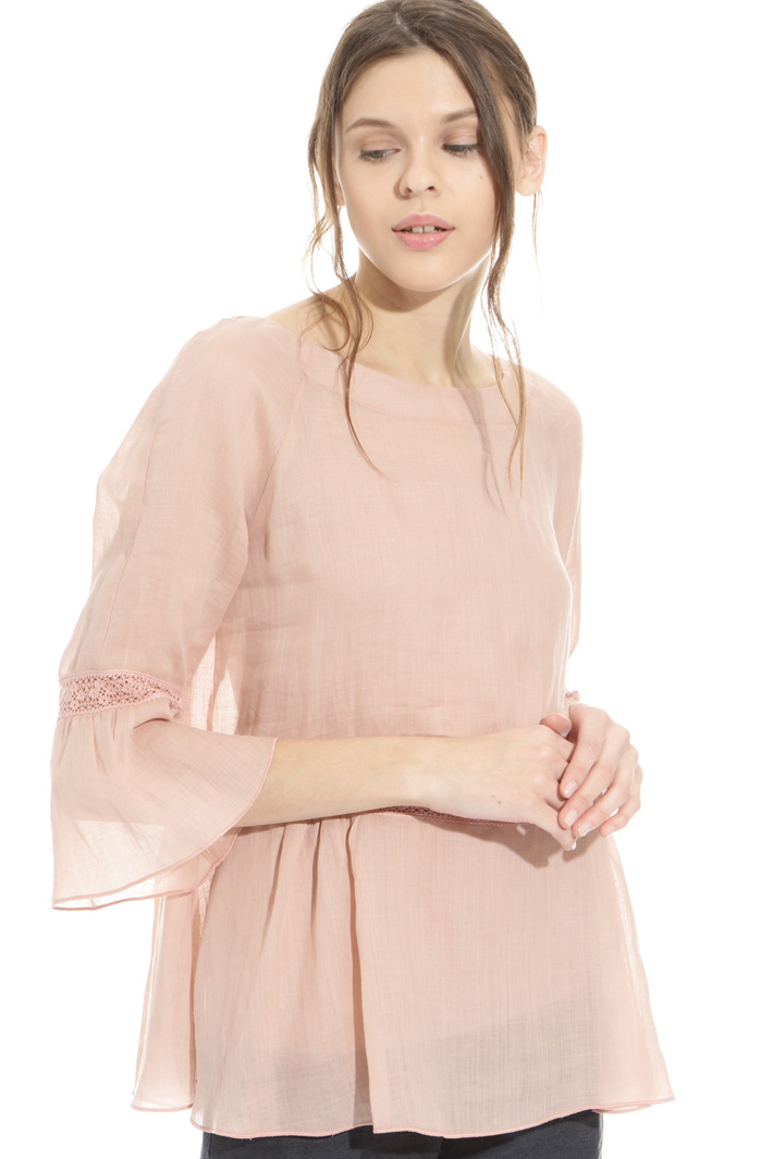 Casacca in ramié con pizzo Fashion Market Casacca in ramié con pizzo Fashion Market