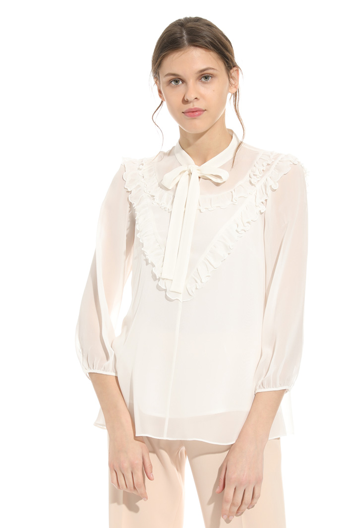 Blusa in seta con ruches Fashion Market Blusa in seta con ruches Fashion Market
