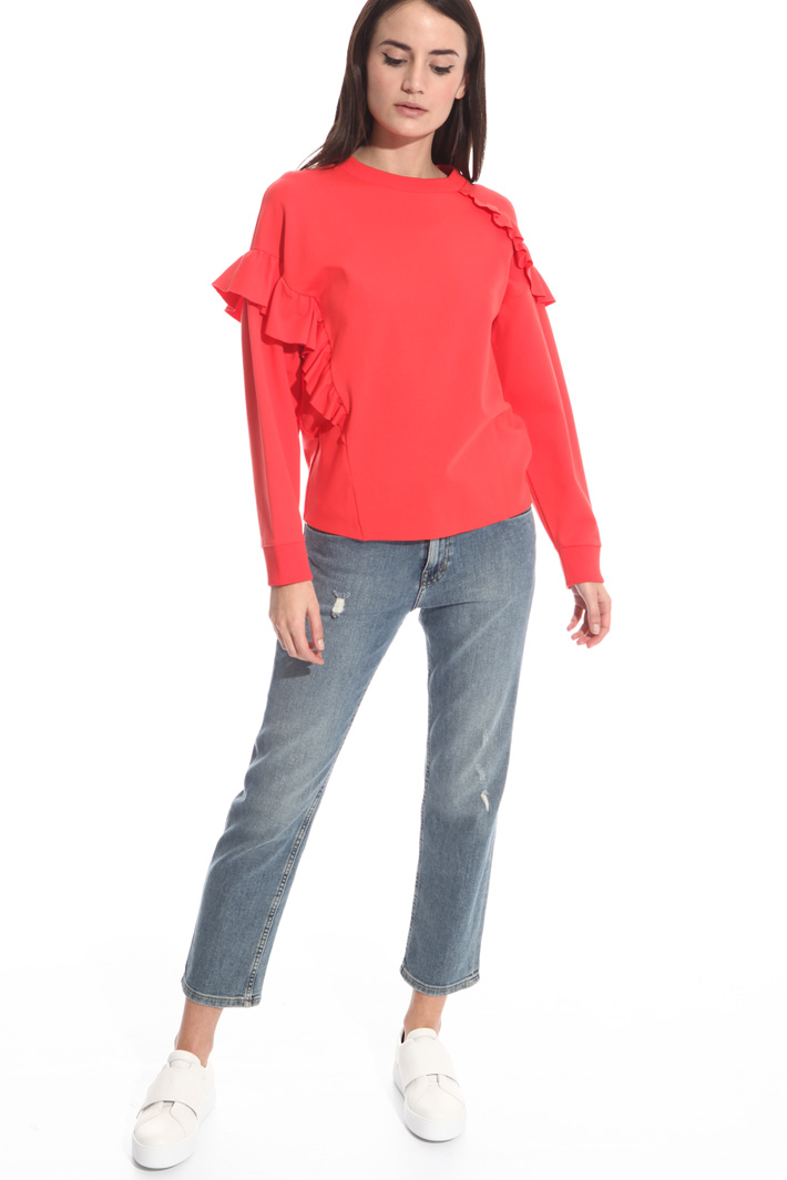Felpa con balze ad inserto Fashion Market Felpa con balze ad inserto Fashion Market