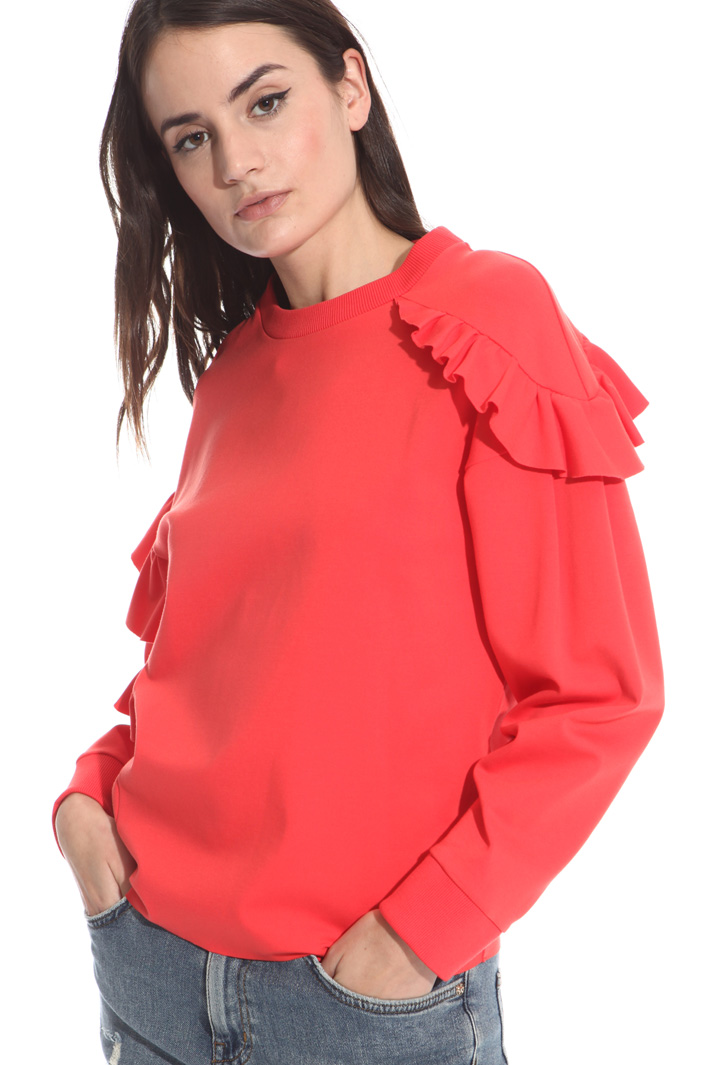 Felpa con balze ad inserto Fashion Market Felpa con balze ad inserto Fashion Market