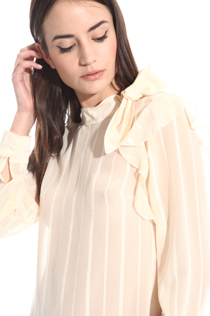 Blusa in crepe operata Fashion Market Blusa in crepe operata Fashion Market