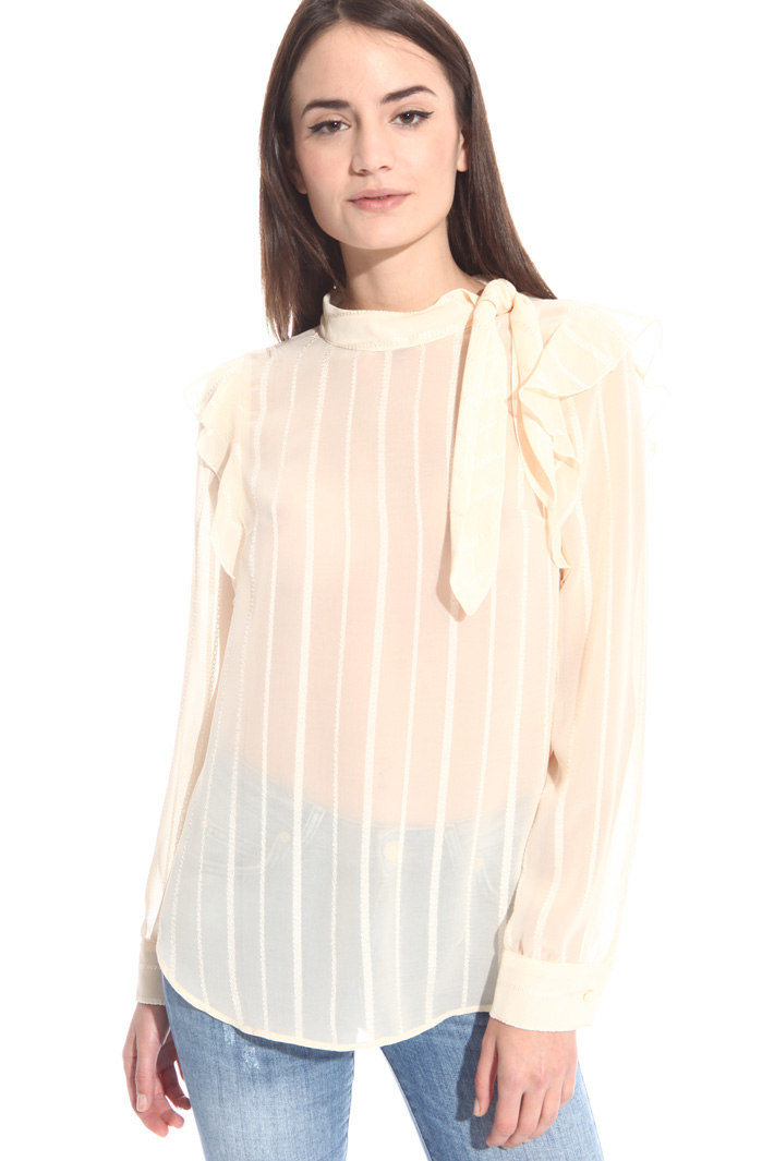 Blusa in crepe operata Fashion Market Blusa in crepe operata Fashion Market