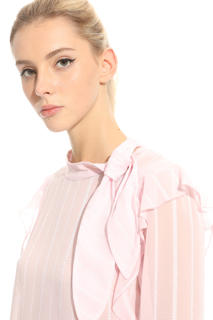 Blusa in crepe operata Fashion Market Blusa in crepe operata Fashion Market